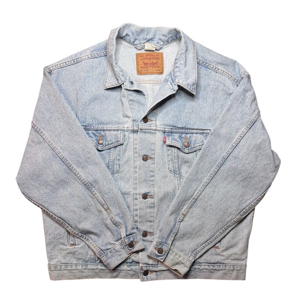Levis 70507 4834 Vintage 90s Denim Trucker Jacket Light Blue Men Size XL